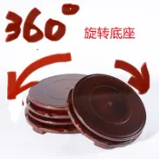 台灣出貨雙層360度旋轉水晶木底座觀賞奇石實木底座擺件原木底座奇石蛋雕葫蘆雙層木托展示藝品玉器聚寶盆底座