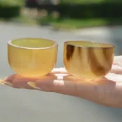 全球選品1館 生活百貨 藏式天然精品犛牛角功夫杯茶杯套裝家用茶碗快客杯白酒杯子中式文