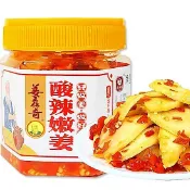 🔥美食記🔥薑王傳奇 酸辣嫩薑 280g 開胃下飯菜 泡薑醃漬嫩薑片 清粥小菜 壽司解膩配菜 醬菜罐頭