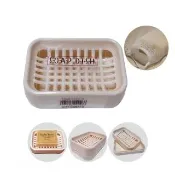 【Sophie Savon 蘇菲皂】快乾皂盒1入 +網袋(肥皂盒 家用型 大網絡/瀝水快/肥皂不軟爛) 