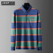 JEEP SPIRIT 1941 ESTD春秋中年青年臥底單領Polo衫男