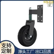 【嚴選好物】大鐵門減震門輪重型橡膠靜音萬向大門腳輪彈簧減震輪農場門輪
