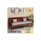 (店+)[免運特惠]實木沙發 實木椅 長木椅 長椅 全實木長椅 出租房陽臺休閒靠背椅 雙人沙發 小戶型客廳三人椅單雙人沙發椅