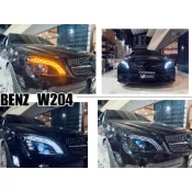 小亞車燈-全新 賓士 W204 C300 08 09 10 年 前期 類麥巴赫 跑馬 全LED 魚眼 大燈