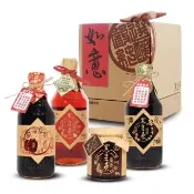 【暢銷禮盒-黑豆桑】健康養生禮盒 x10組(厚黑金 550ml+紅麴 550ml+蘋果 550ml+黑豆豉 300g)