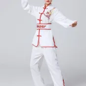 新款打鼓服舞龍舞獅表演服男女生秧歌服裝腰鼓服武術練功服演出服