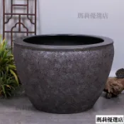 🔥台灣出貨🔥景德鎮粗陶陶瓷魚缸 睡蓮盆荷花大缸 碗蓮盆缸 錦鯉缸 魚缸 水缸 景德鎮 陶瓷 魚缸 庭院仿石大水缸
