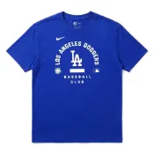 (店+)【NIKE 耐吉】3Z3B7NMKH-LAD Nike × MLB 聯名款 洛杉磯道奇隊 舒適透氣時尚百搭 圓領套頭 短袖T恤 深藍色 青少年