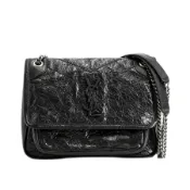 【DOKODEMO】[二手] Saint Laurent 單肩包，Niki，533037，壓花皮革，黑色。
