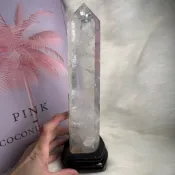 天然白水晶柱 有共生綠幽靈56號740公克❤️天然水晶 ✅白水晶 白水晶柱 水晶柱 晶柱 A2741