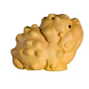 金蟾黃楊木把件-招財三腳蟾蜍木雕家居擺件74ap44【獨家進口】【米蘭精品】
