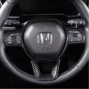 (店+)適用於CRV 6代 方向盤碳纖維紋路飾板HONDA CRV水轉印 卡夢內裝 改裝 防刮 耐磨