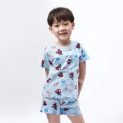 【ONEDER 旺達】漫威蜘蛛人 純棉短袖套裝 Q版漫威短袖睡衣 短袖家居套裝(兒童睡衣/100%棉質/正版授權)