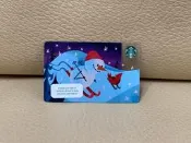 星巴克 STARBUCKS 菲律賓 2019 雪人滑雪 聖誕系列 限量 隨行卡 儲值卡 卡片 星巴克卡 收集 收藏 紀念