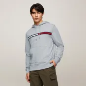【Tommy Hilfiger】標誌性旗幟帽T_灰色