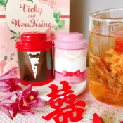 【無藏茗茶】婚禮小物_小茶罐_開花茶1入(1罐)(兩款圖案可選)