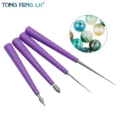 🌟全臺灣最低價🌟文玩串珠擴孔針4件套 DIY飾品加工工具 磨針形金剛石銼刀套裝
