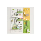 (店+)彩色洞洞板置物架墻上書架展示架書桌墻面金屬沖孔板家用墻上批發