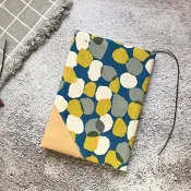 手作布書衣。可調式書衣。重彩