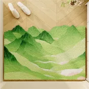 台製環保無味+綠色清晰 自然風 入戶門地墊 絲圈 玄關進門 大門墊除塵 防滑地墊 可裁剪