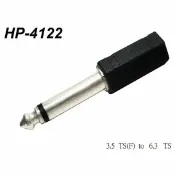 唐尼樂器 TONY MUSIC 台製 Stander HP-4122 3.5mm 單聲道母頭 轉 6.3mm 單聲道公頭 轉接頭(小轉大)【唐尼樂器】