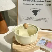 可愛 陶瓷 泡麵碗 帶蓋 學生宿捨 用泡麵碗 雙耳湯碗 螺螄粉碗 高顔值雙耳陶瓷泡麵碗 湯碗飯碗 餐具碗