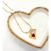 Sasa Sparkles |  Honey Heart Necklace-字母A項鍊