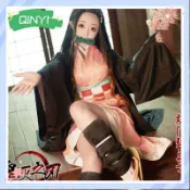 免運熱賣💖🔥鬼滅之刃cos服灶門禰豆子彌豆子全套服裝日本動漫cosplay蘿莉女裝 FENGH