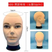 ⭐頭模⭐模特抿嘴男頭模假髮頭模支架模型光頭男女假人頭練習按摩美容 安妮