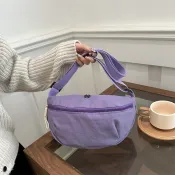 【尼龍防水】水餃包 月亮包 側背斜挎兩用包 出國通勤百搭女包 尼龍斜背包 尼龍肩背包 尼龍包包 尼龍托特包