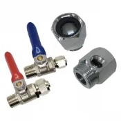 (店+)【蝴蝶衛浴】銅製 6分RO接頭 有孔+無孔+RO開關3/4RO接頭.廚房水龍頭加裝RO