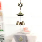 木語家居 風鈴掛飾 雙譽 吉祥物招財貓金屬風鈴掛飾家居店鋪創意裝飾鐵鈴鐺日式涼亭【MJ6479】