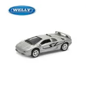 【WELLY 威利】4.75吋 藍寶堅尼 Lamborghini Diablo SV 經典超跑模型 49768CW(銀色)