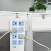 可開統編 辦公室收納架 插線板掛鉤 長尾夾 固定電話機掛架 屏風槽上插下掛縫鉤 延長線掛鉤 免釘 免打孔 桌上置物架 插