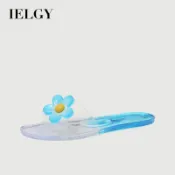 IELGY 2026女鞋夏季水晶拖鞋紫花人字拖