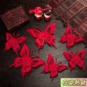 💞在臺熱銷💞結婚慶用品大全立體掛件喜慶無紡布蝴蝶客廳大門佈置