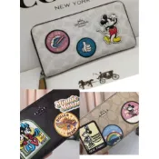 「現貨」  +「預購」 COACH美國outlet款 Disney系列 米奇長夾 限量版 女士拉鏈長夾