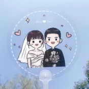 客製化 扇子 廣告扇 明星應援 結婚扇子定製 透扇透明pvc塑料扇 伴手禮 戶外婚禮 卡通diy手繪扇定做