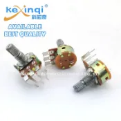 5pcs WH148彎針單帶開關B5K B10K 50K 100K 500K 15MM 音量可調電位器