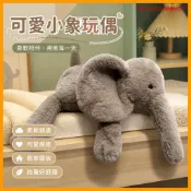 卡娃衣 可愛屋 可愛娃娃 仿真 動物娃娃 動物 造型 娃娃 玩偶 抱枕 ins北歐軟體大象公仔兒童睡覺抱枕佈娃娃安撫小象