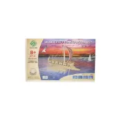 (店+)DIY木質拼圖模型 G-P130 腓脆基戰船 大4片 /一個入 木製模型 四聯組合式拼圖