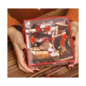 (店+)嚴選～台灣現貨  透明盒（買10送貼紙）春節手提禮盒 牛軋糖包裝盒 手提盒 禮物盒 餅乾包裝盒 伴手禮盒 包裝盒 禮品盒