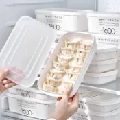 防粘餃子盒 冷凍餃子盒 日式冰箱收納盒凍肉保鮮盒一週備菜盒子食品級專用冷凍餃子分裝盒 密封分裝盒 餛飩收納盒