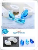 ☆荳荳龍~DIY手作黏土☆ 水滴(單入) 滴膠模 鏡面水晶膠模具 水晶滴膠模具