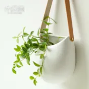 林之舍家居 壁掛水培花瓶掛牆免打孔創意插花掛牆綠植花盆陶瓷干花花瓶花器
