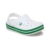 【Crocs官方直營】童鞋 卡駱班小童克駱格 白色/常春藤綠色(207005-1WH)