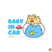 [貓貓蟲-咖波] BABY IN CAR防水防曬貼紙(寶寶咖波款)