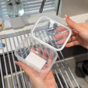 【闆娘推薦】便攜式食品級保鮮盒冰箱水果蔬菜收納盒大容量冷凍密封防潮保鮮碗6zxn
