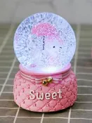 熱賣hellokitty音樂盒釹童公主生日禮物水晶球兒童貓咪八音盒雪花旋轉