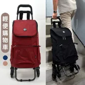 柒彩年代 輕便購物車 素面保溫保冷爬梯三輪買菜車【NZK11】